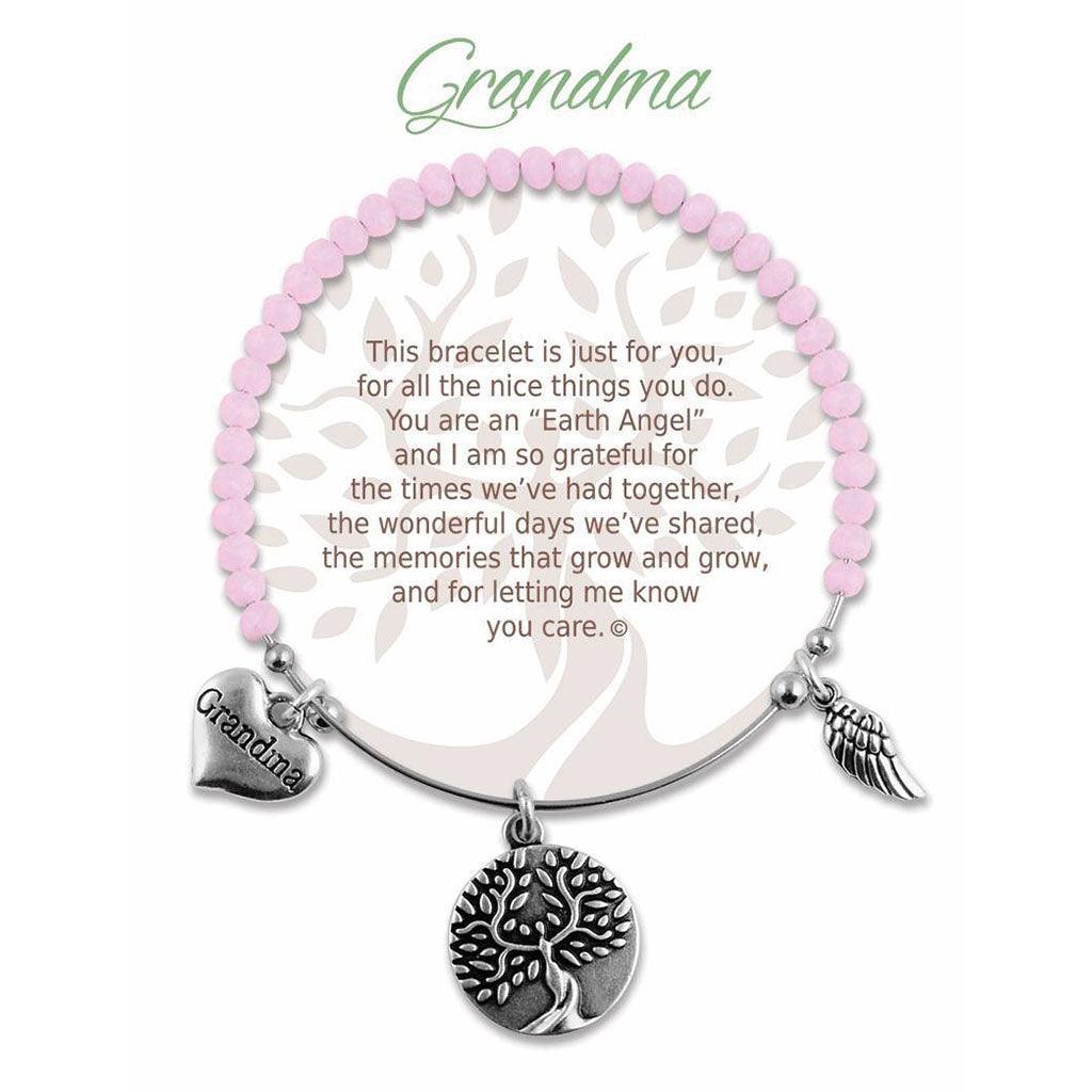 Earth Angel  Grandma Radiant Pink Stone Bracelet