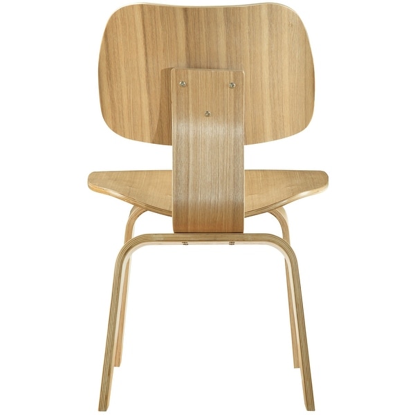 Fillmore Mid-century Modern Angled Natural Wooden Dining Side Chair