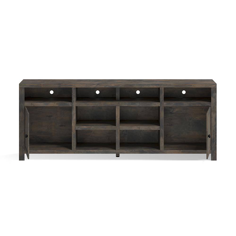 Bridgevine Home 84 in. Fully Assembled Barnwood TV Stand Fits TV's up to 90 in. JC1284.BNW