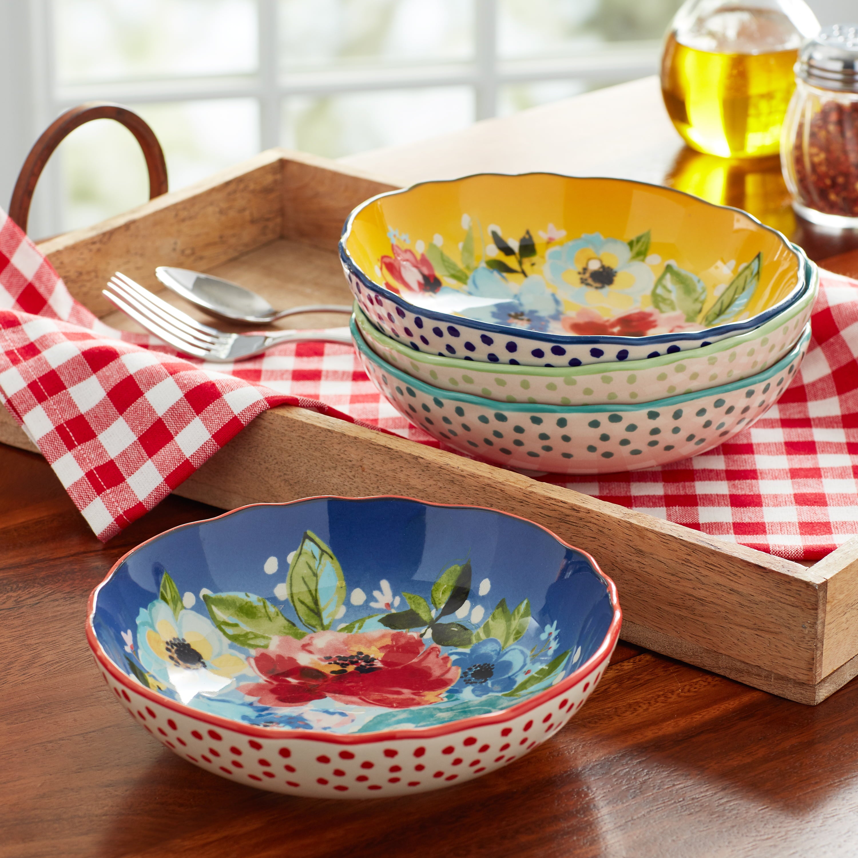 The Pioneer Woman Melody 4-Piece Pasta Bowl Set