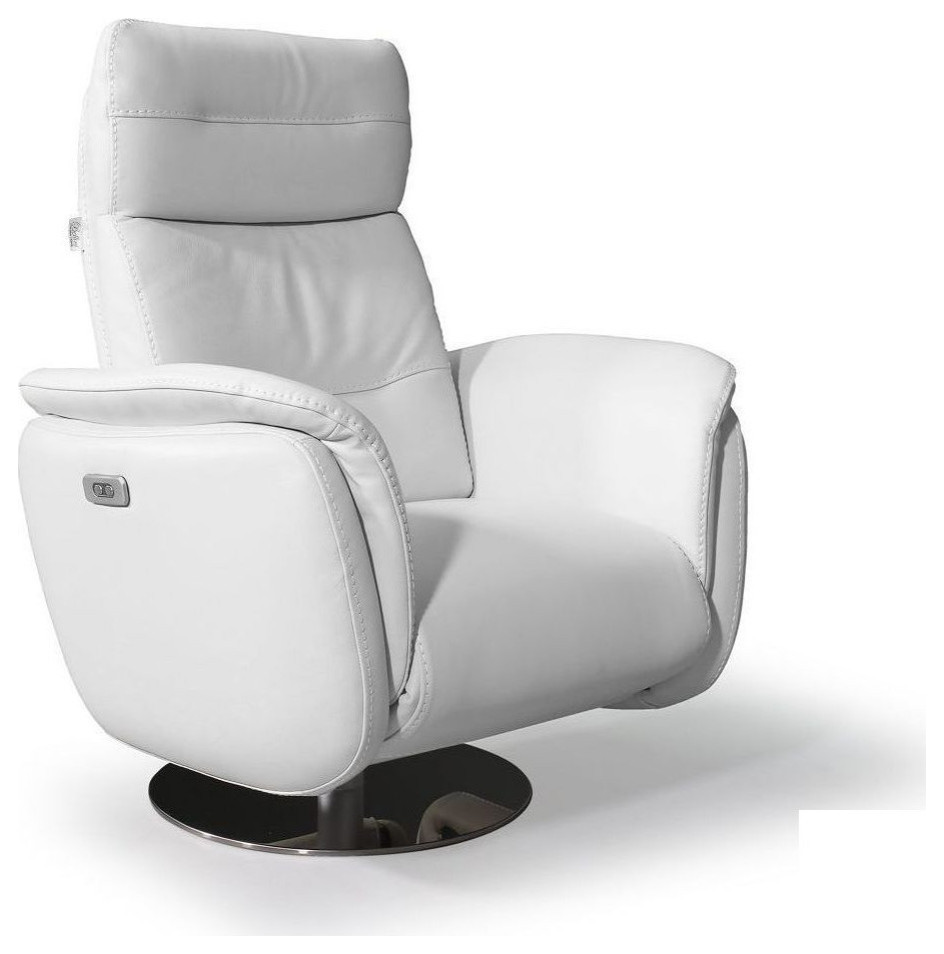 Melita egro Power Recliner Chair  Battery Pack  White   Contemporary   Recliner Chairs   by Rustic Home Furniture Deco  Houzz