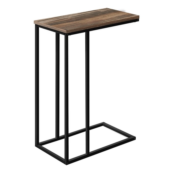 Accent Table， C-shaped， End， Side， Snack， Living Room， Bedroom， Metal， Laminate， Contemporary， Modern - 15.75