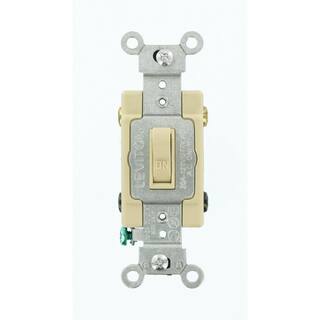 Leviton 20 Amp Commercial Grade Double-Pole Toggle Switch Ivory 54522-2I