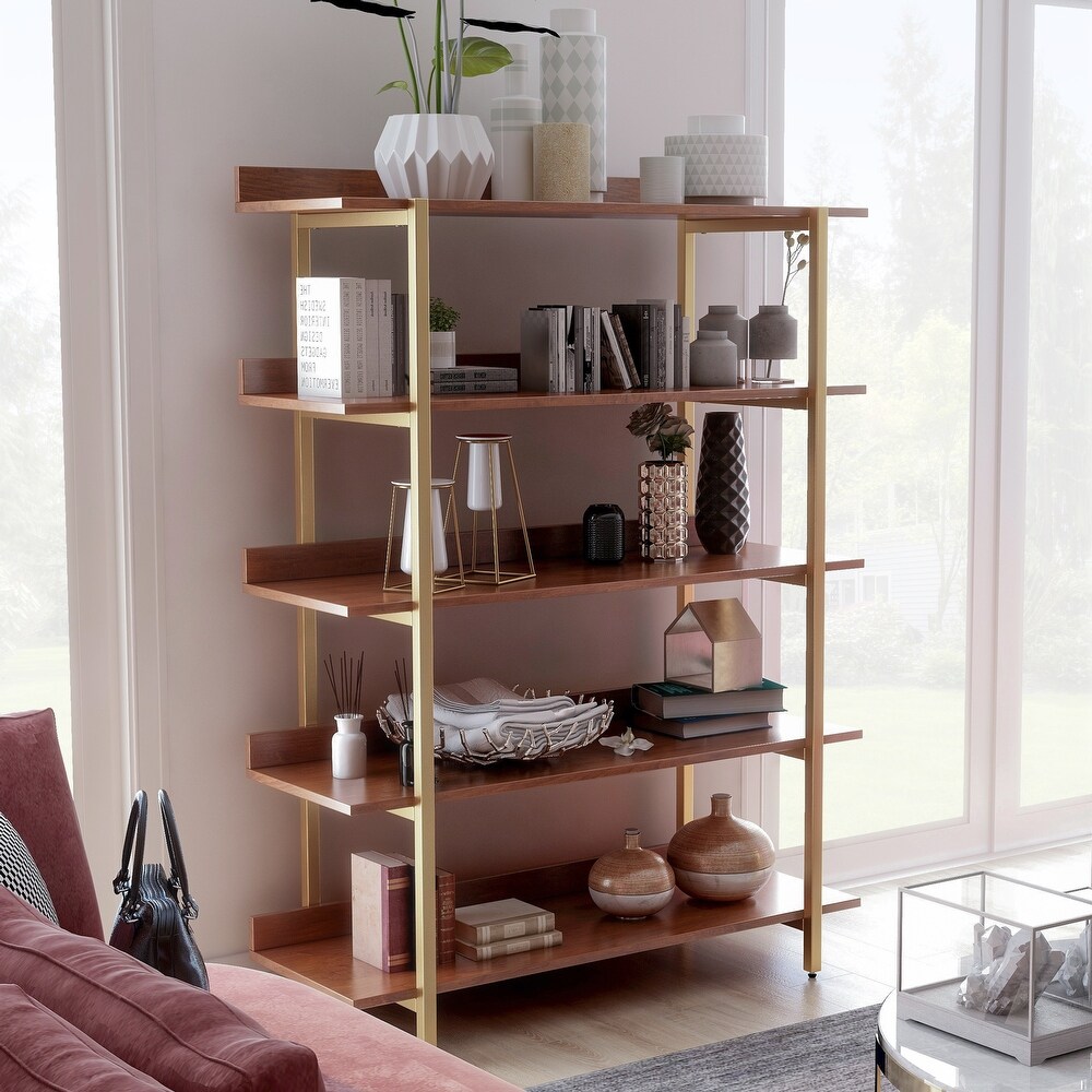 Bizi Contemporary Metal 5 Tier Display Shelf by Furniture of America