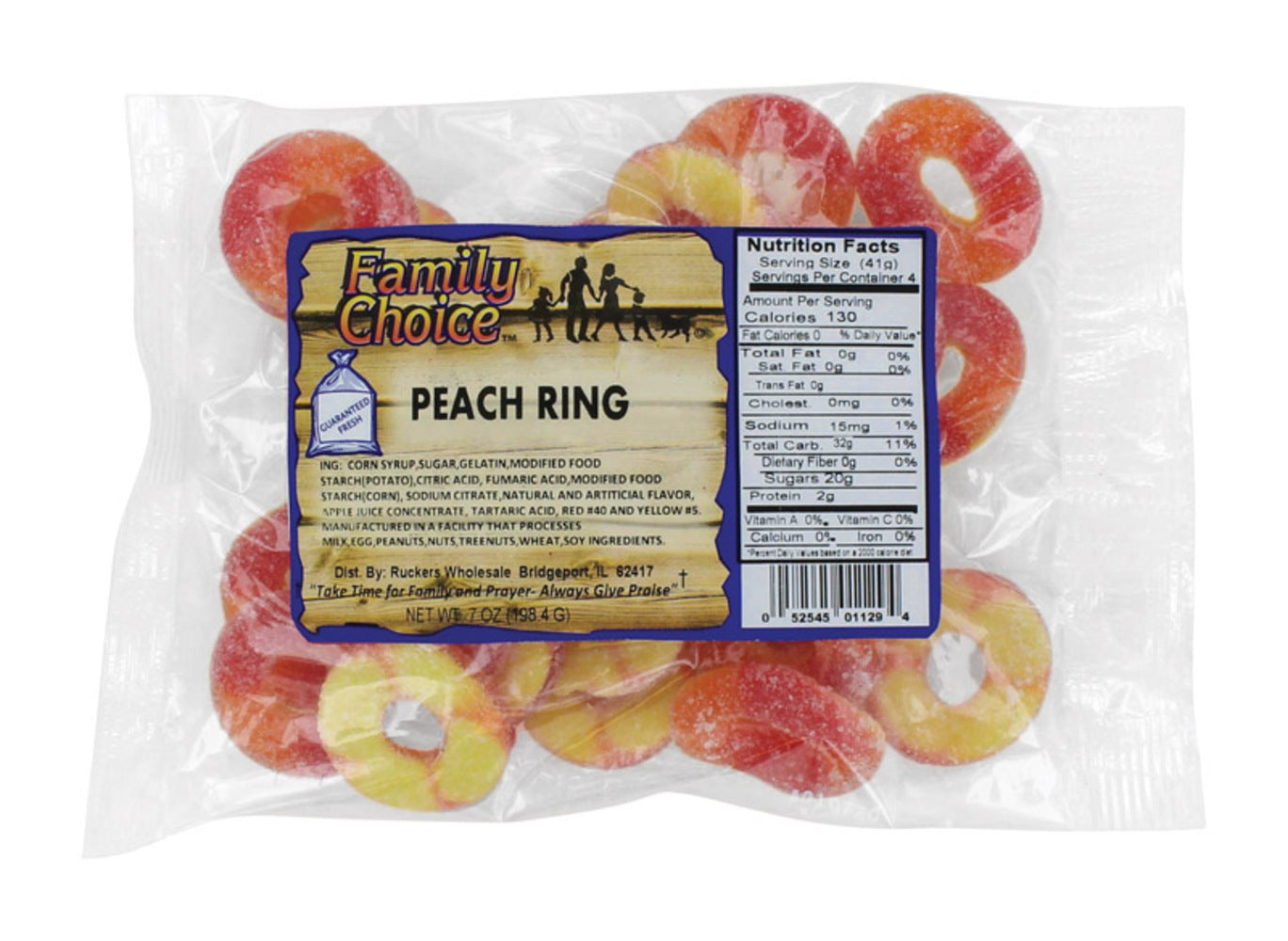 PEACH RINGS 7 OZ