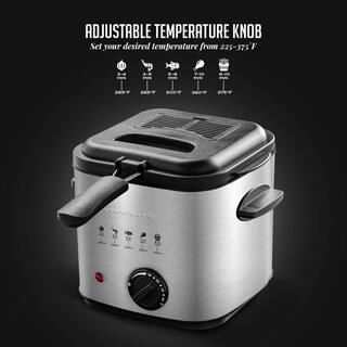 OVENTE 1.5 qt. Silver Deep Fryer with Removable Basket FDM1501BR