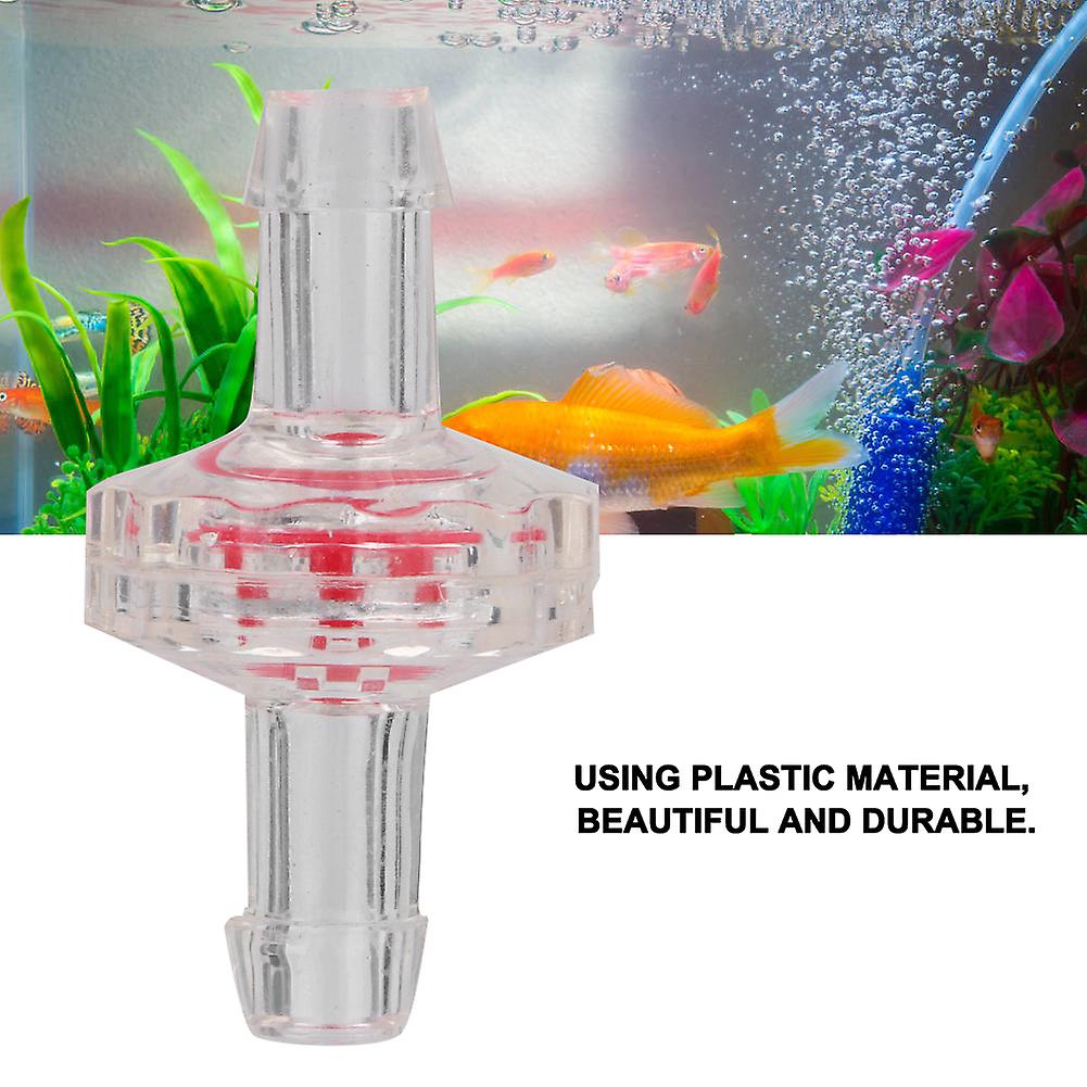 10pcs Aquarium Air Pump One Way Non Return Check Valve Waterstop Accessory For Fish Tank(7mm )