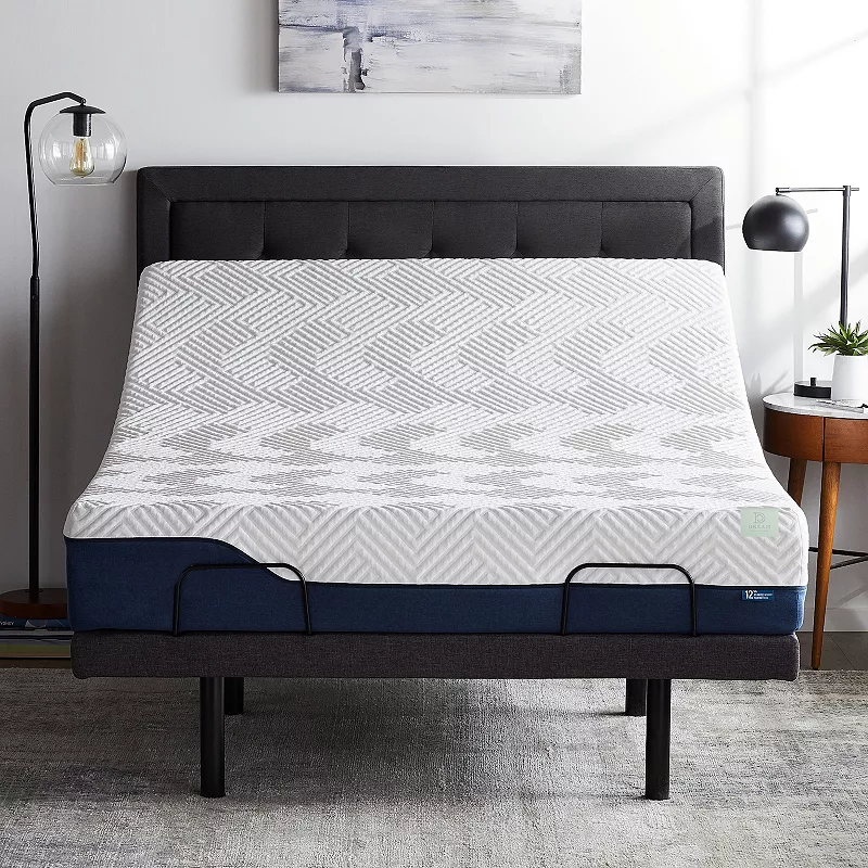 Lucid Dream Collection 12-in. Gel and Aloe Vera Hybrid Mattress with Elevate Adjustable Bed Base