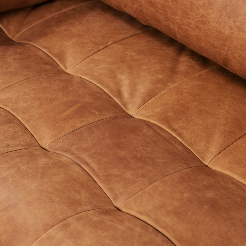 Poly and Bark Napa Leather Sleeper Sofa  Cognac Tan   Contemporary   Sleeper Sofas   by Edgemod Furniture  Houzz