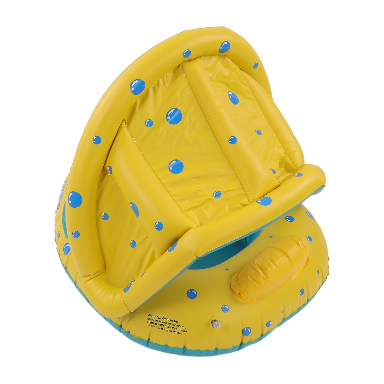 Baby Swim Ring Seat Detachable Sunshade Kid Swimming Ring With Steering Wheel