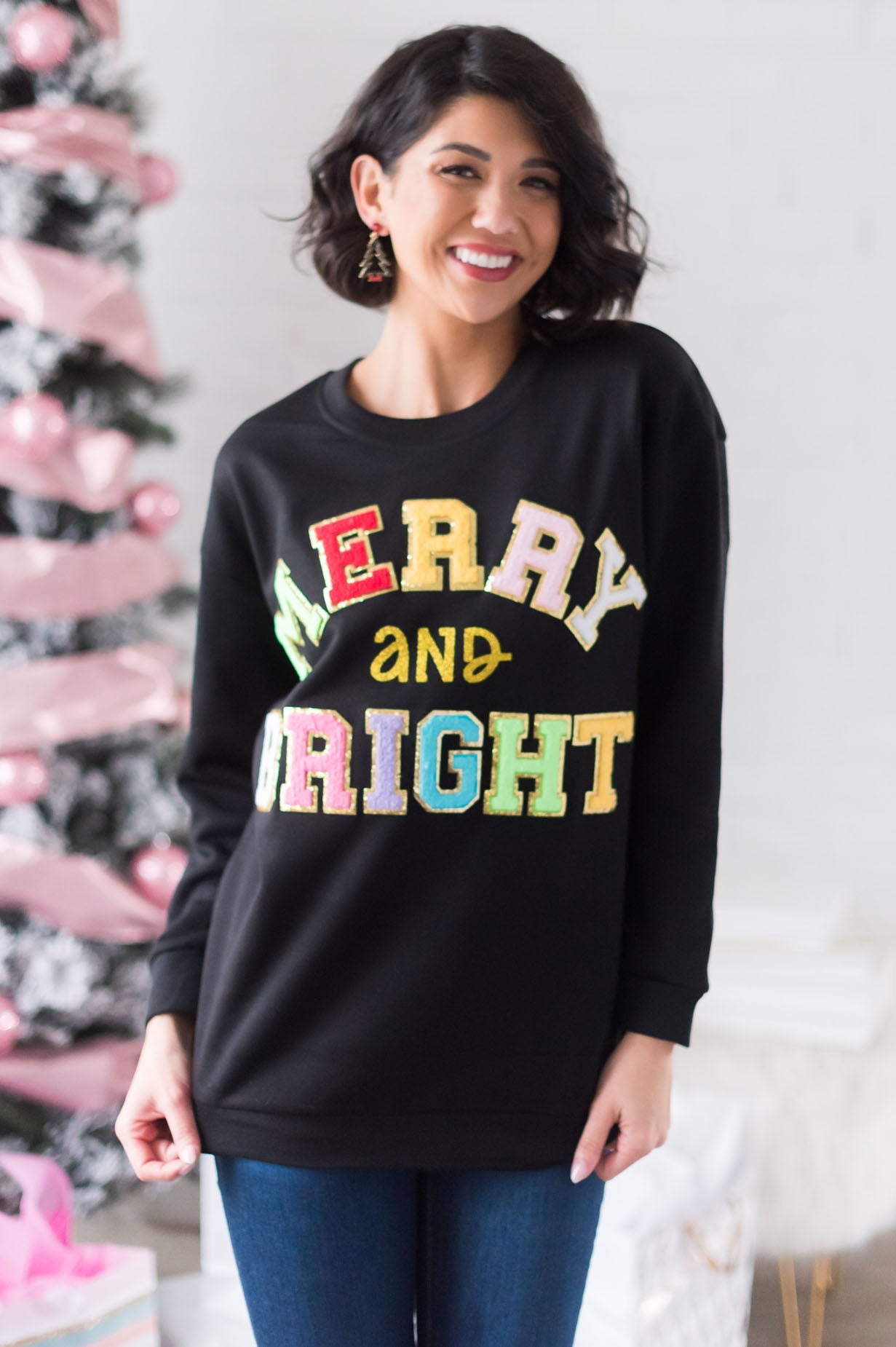 All Is Merry & Bright Modest Sweatshirt