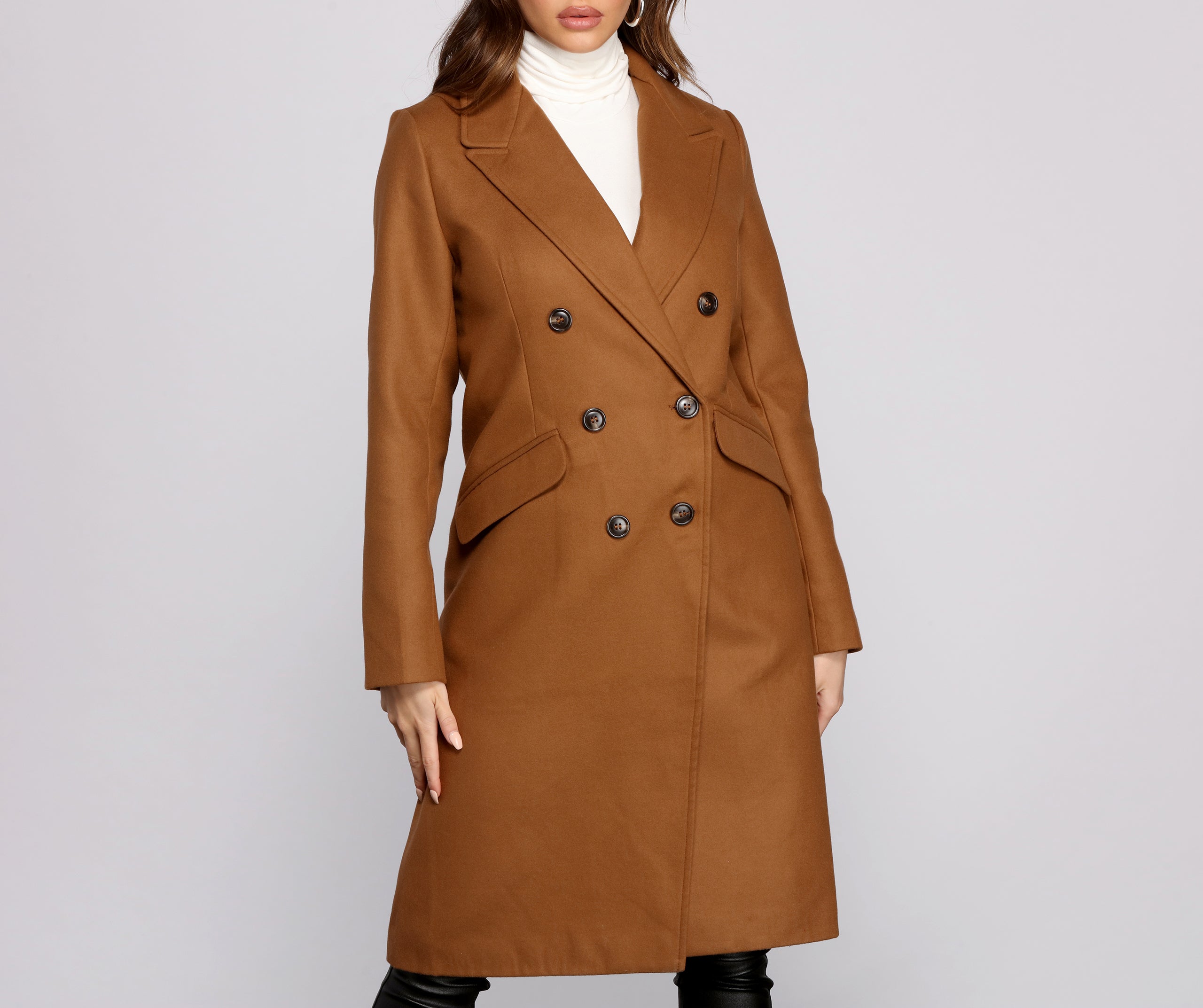 Major Trendsetter Faux Wool Long Coat