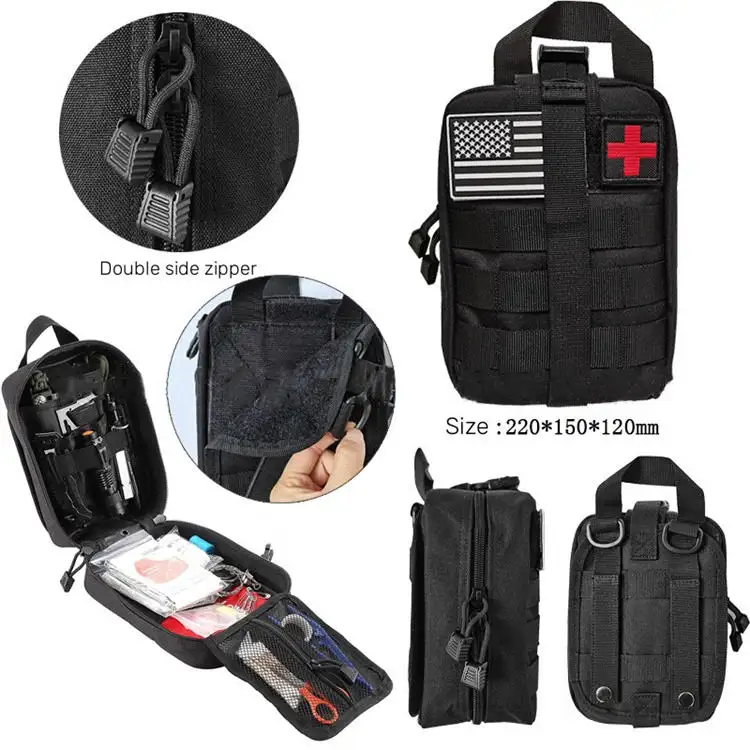 Hot sell Emergency First Aid Kit Professional Survival Gear Equipment kit With Pouch For Outdoor Adventure