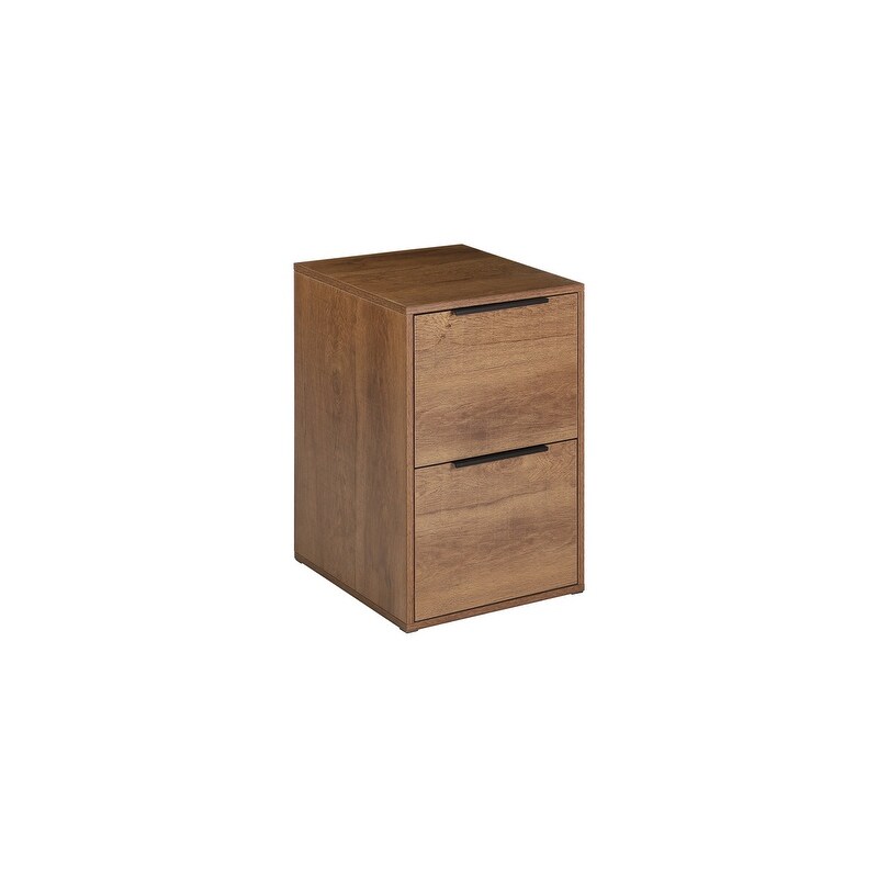 Wooden Vertical File Cabinet with 2 Drawers