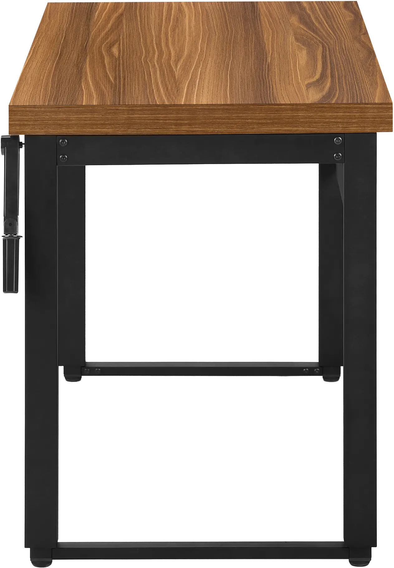 Contemporary 48 Inch Walnut Adjustable Height Computer Desk