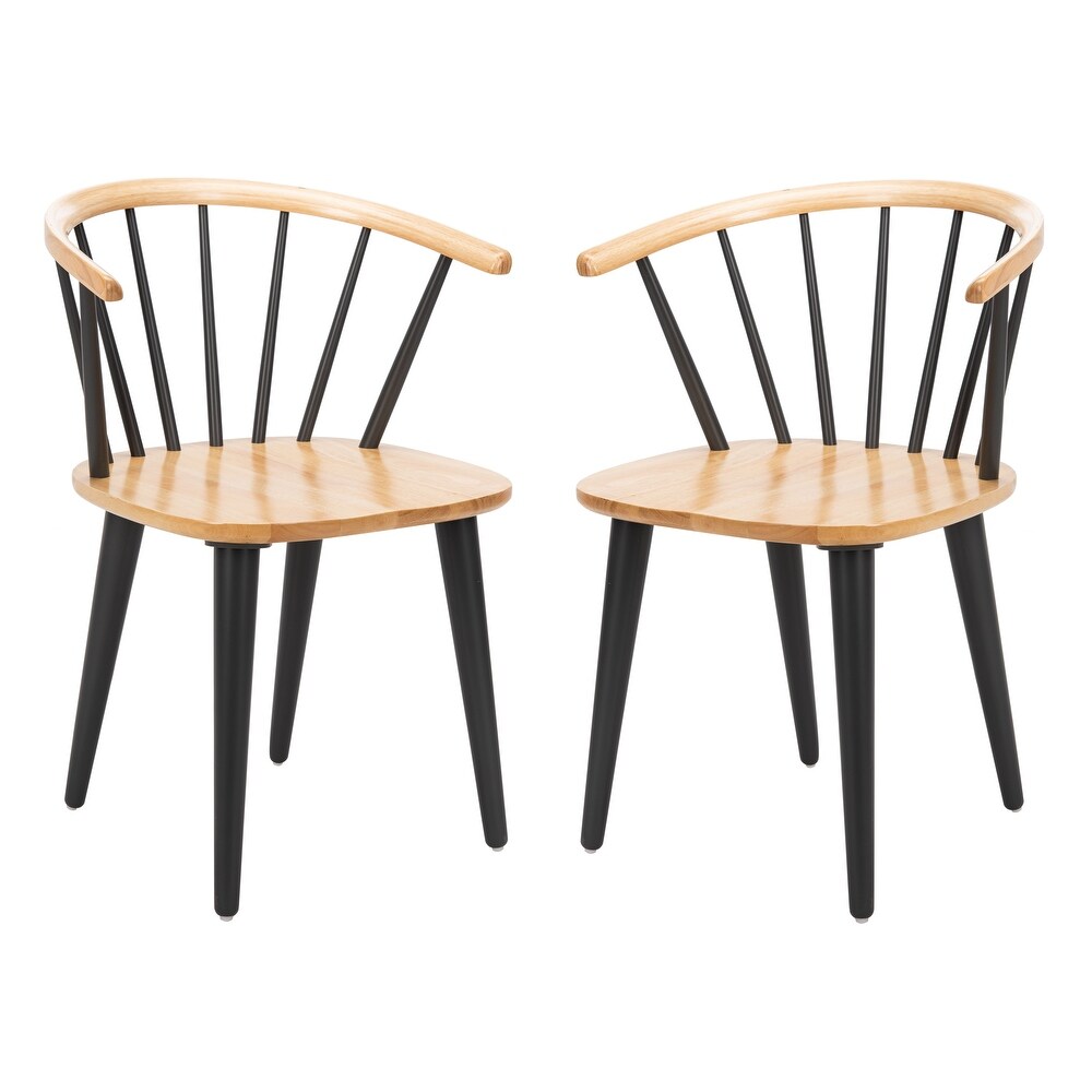 SAFAVIEH Dining Country Blanchard Natural / Grey Dining Chairs (Set of 2)   21.3\