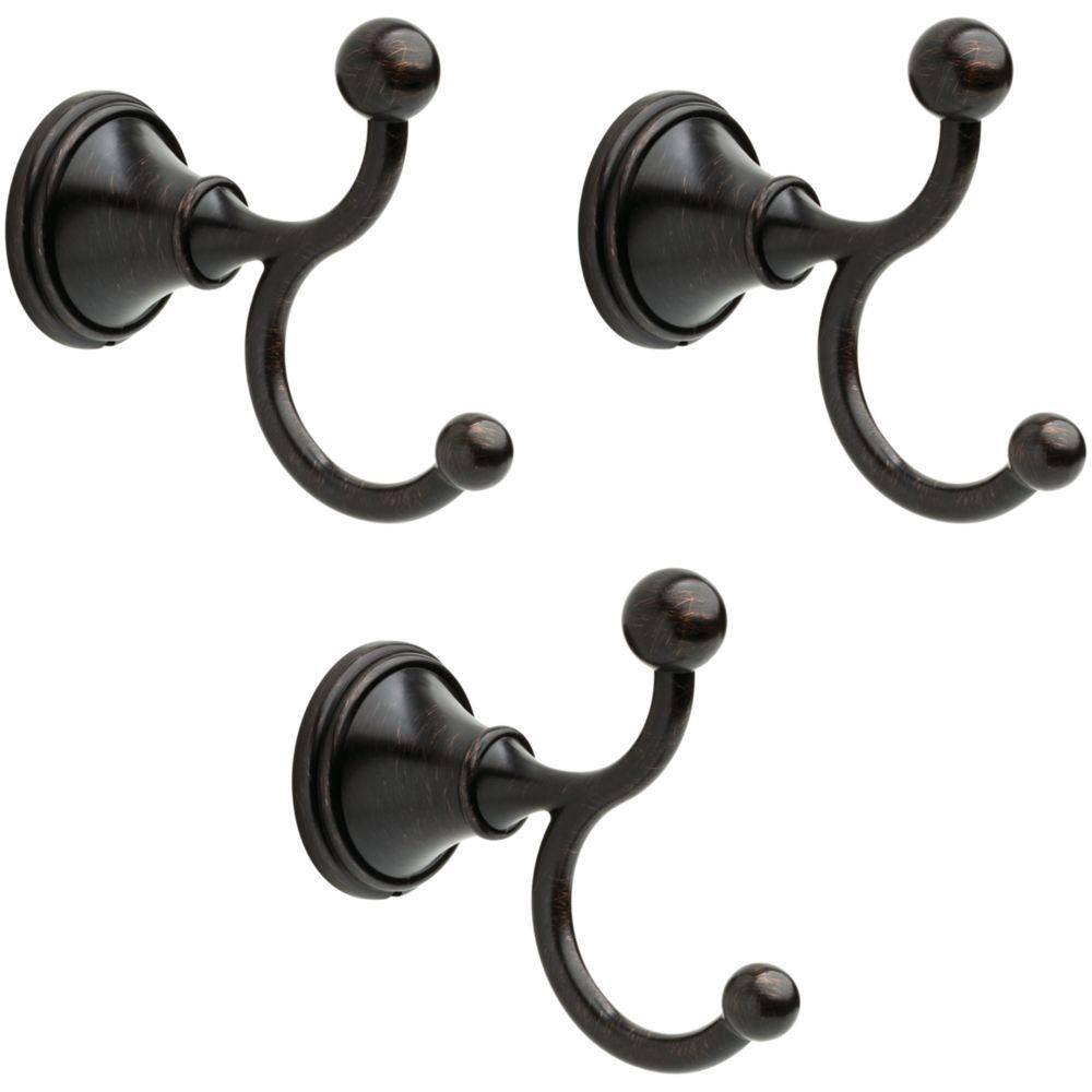 Delta Crestfield 3-Piece Towel Hook Bath Hardware Set in Venetian Bronze CTD35-VBR-K