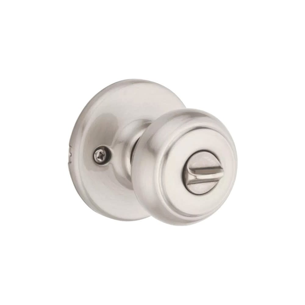 Satin Nickel Security Keyed Entry Exterior Cove Lockset Knob