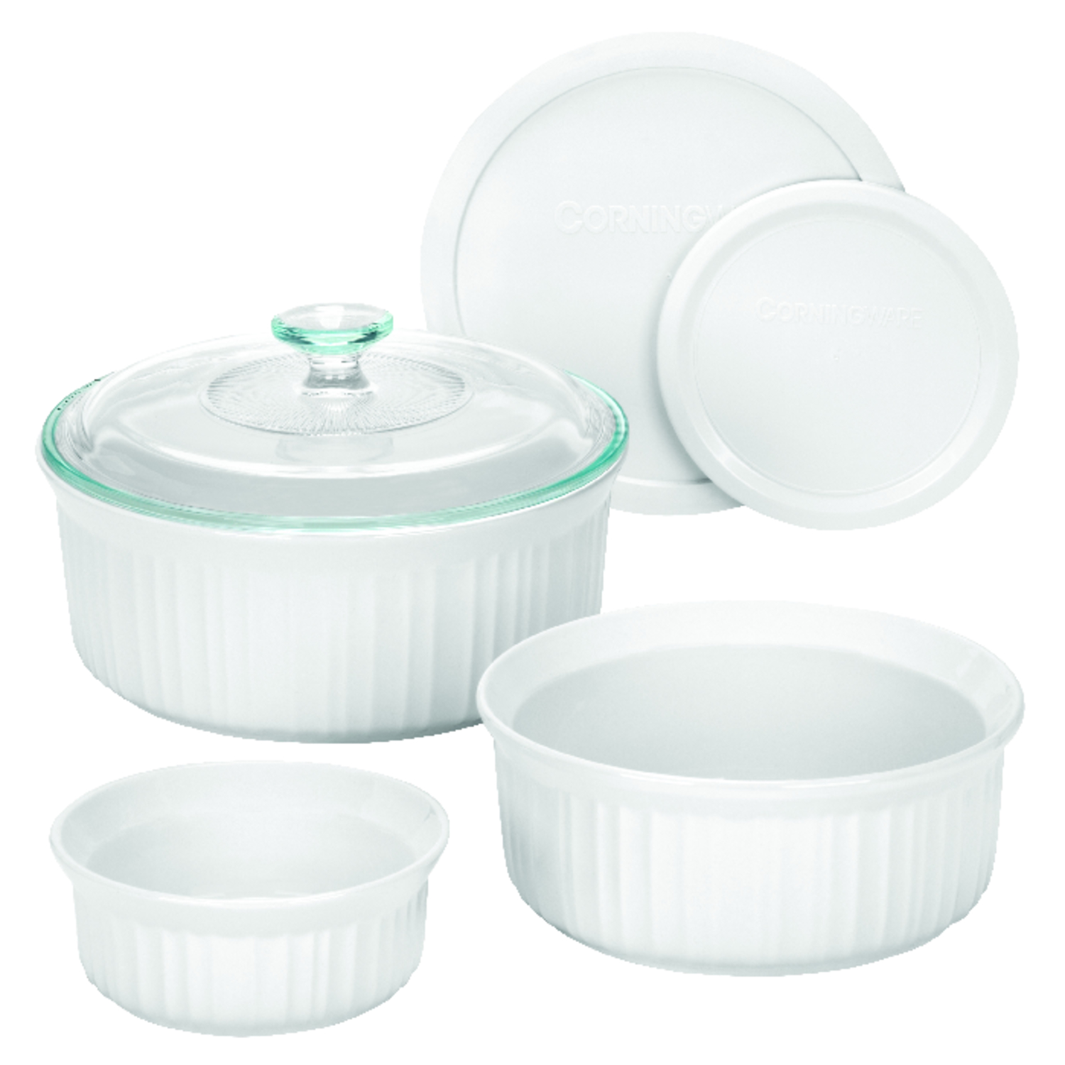 CorningWare French White 11 in. W X 9.83 in. L Bake Set White 6 pc