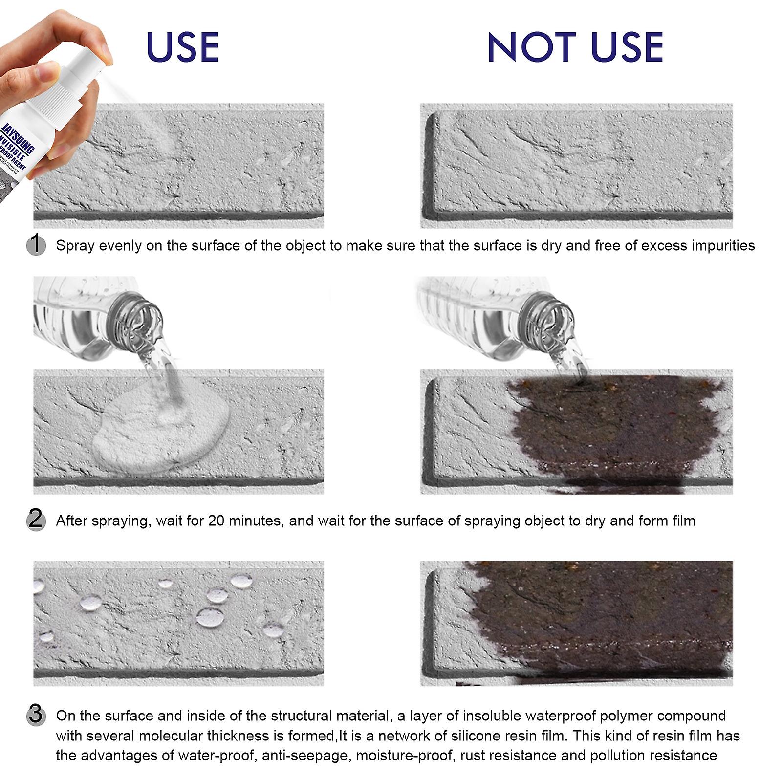 Invisible Waterproofing Agent Bathroom Permeable Nano Transparent Spray Glue Tile Waterproof Leakage Repair King