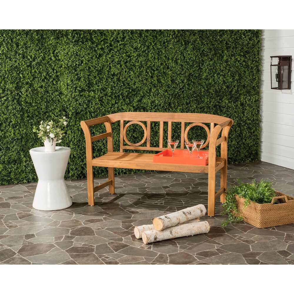 SAFAVIEH Moorpark Outdoor 2 Seat Bench   19.7\