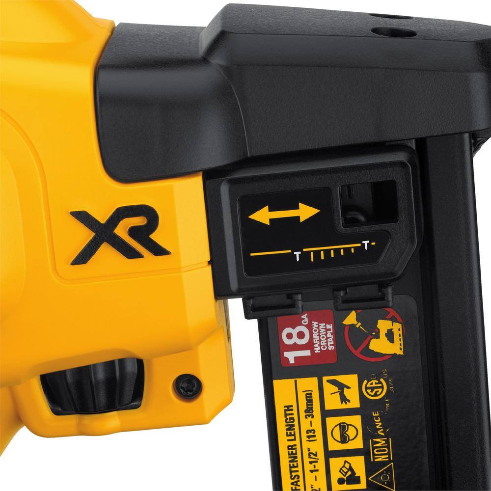 DEWALT DCN681D1 20V MAX XR Lithium-Ion Cordless 18-Gauge Narrow Crown Stapler Kit with 2.0Ah Battery， Charger and Contractor Bag