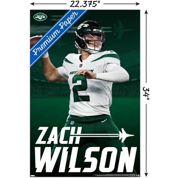 Trends International Nfl New York Jets Zach Wilson 21 Unframed Wall Poster Prints