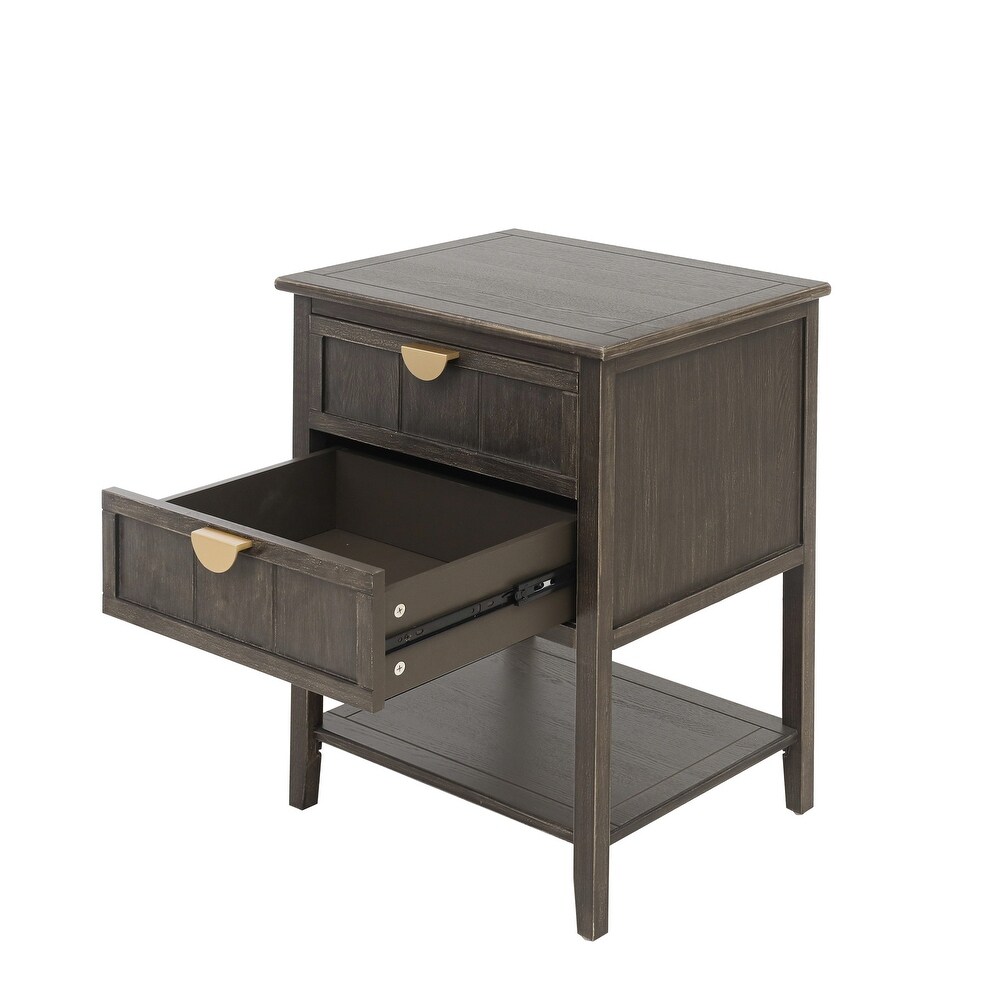 2 Drawer Side table American style  End table Suitable for bedroom  living room  study