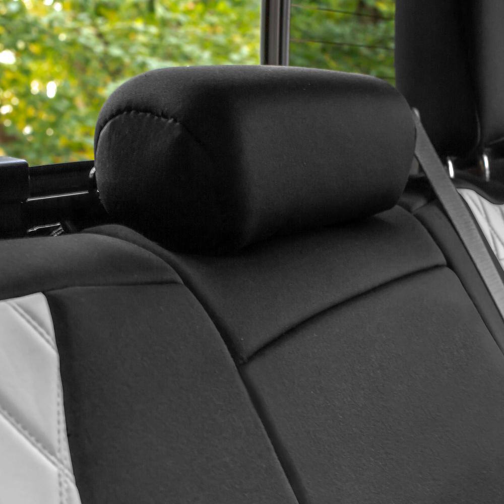 FH Group Neoprene Custom Fit Seat Covers for 2019-2022 GMC Sierra 1500 2500HD 3500HD Base to SLE DMCM5009GRAY-FULL