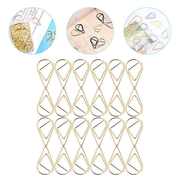 100pcs Paper Clips Drop Shaped Paper Clips Creative Paper Clips Document Paper Clips