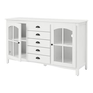 Home Decorators Collection Glenwood Ivory Glass Door Buffet with Window Pane M22079H1