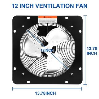 Aoibox 12 Inch Exhaust Fan Aluminum High-Speed 1300RPM 1-Pack SNMX2874