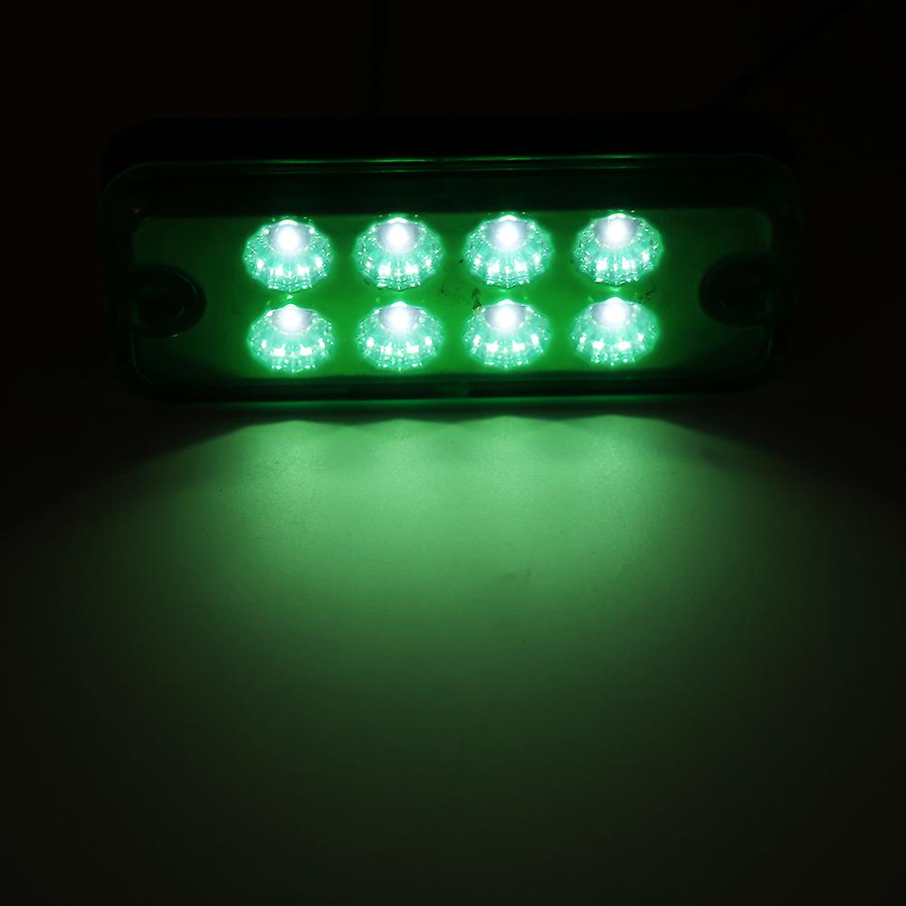 6pcs 8 Led Clearance Side Marker Light Indicator Lamp Truck Trailer Lorry Green