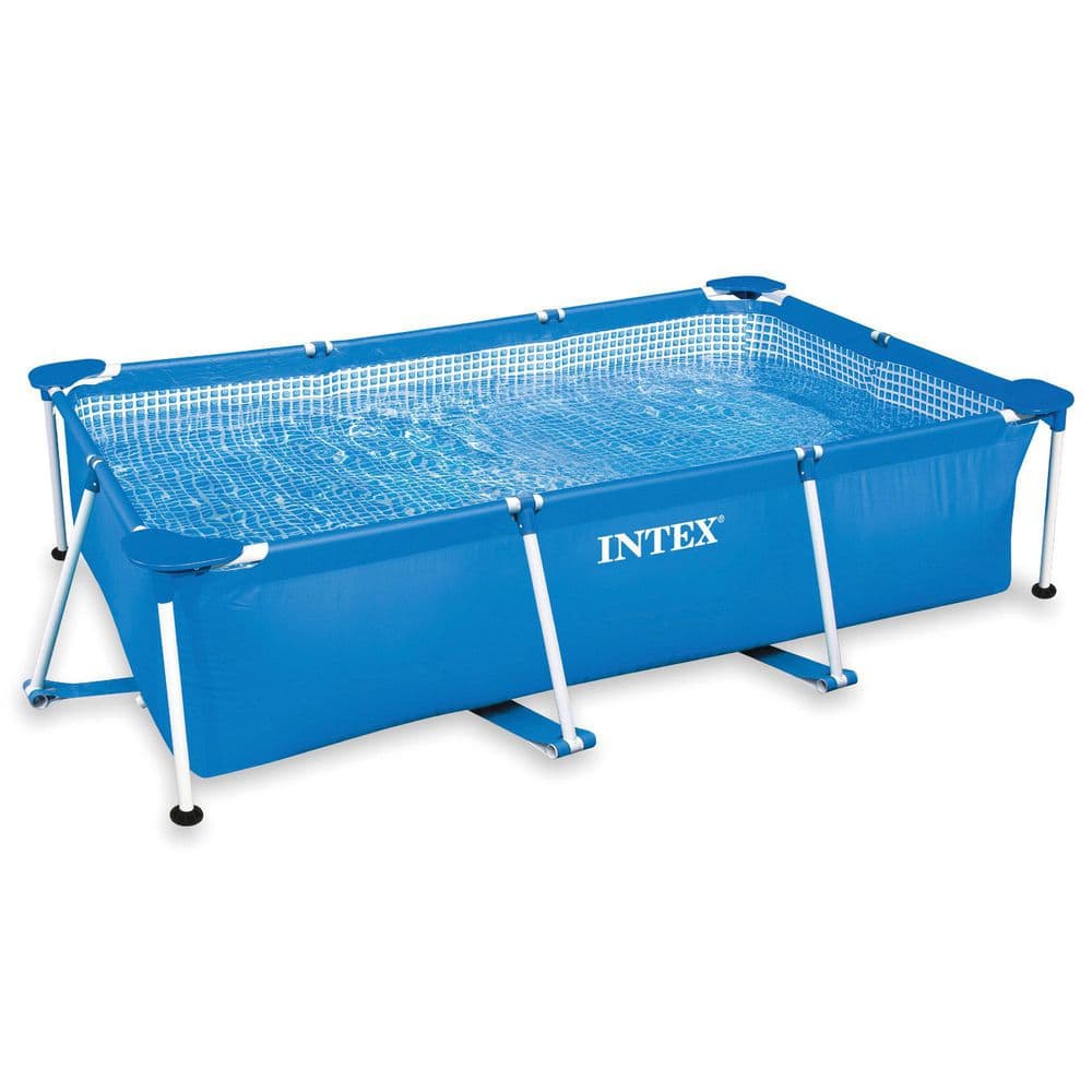 INTEX 86 in. x 59 in. x 23 in. Above Ground Swimming Pool & 530 GPH Pool Cartridge Pump, Rectangle 28270EH + 28603EG