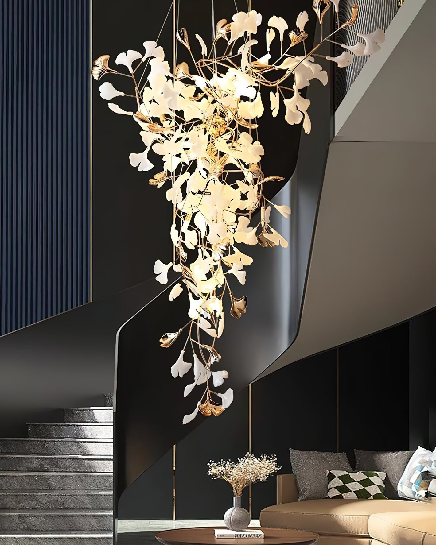 Ginkgo Tip Tlying Chandelier