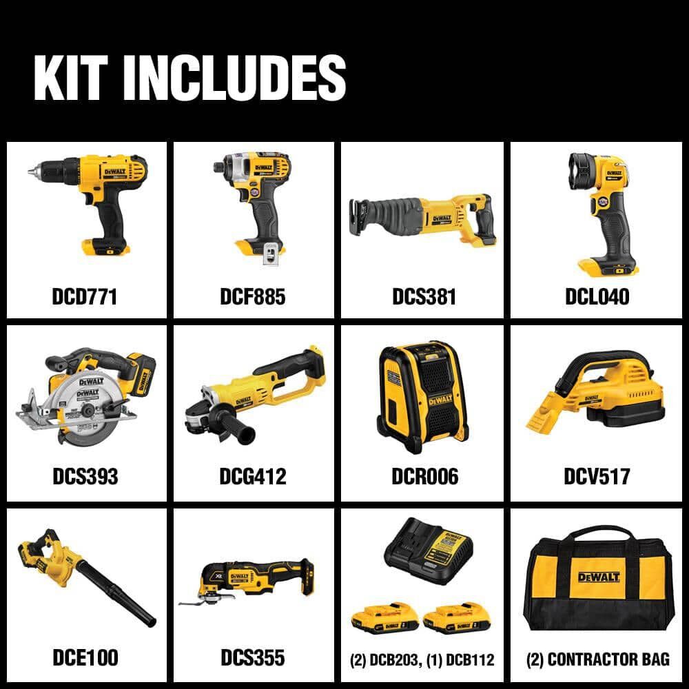 DEWALT 20V MAX 10 Tool Combo Kit DCK1020D2 from DEWALT