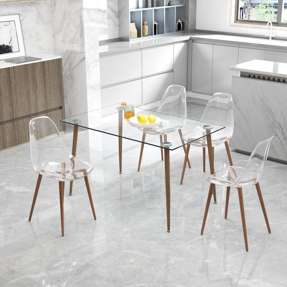 Modern simple transparent dining chair