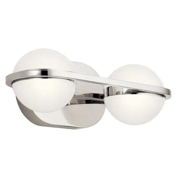 elan Brettin Collection 2-Light LED Vanity Light Polished Nickel