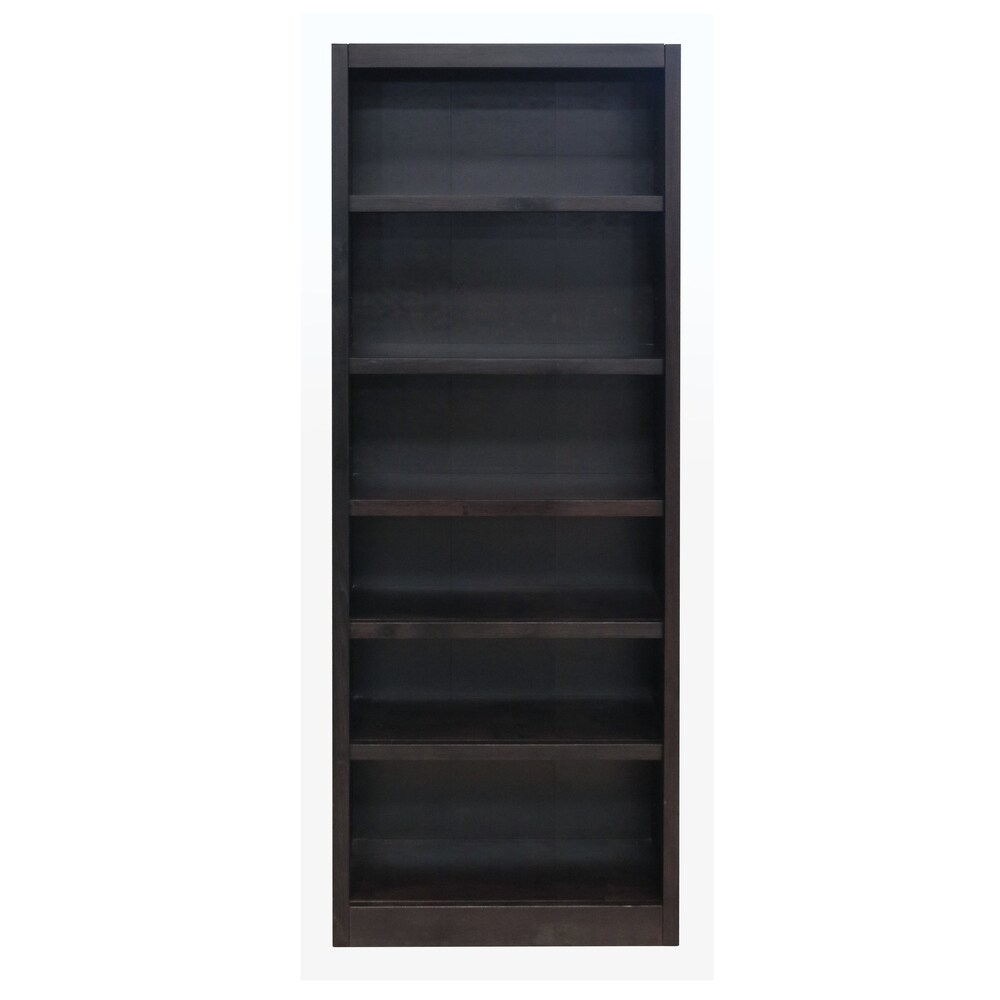 Concepts in Wood MI3084 Single Wide Bookcase  6 Shelves