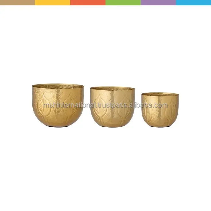 Metal Flower Pot Handmade Factory Customized Flowering Small Planter Wholesale Supplies Plants Mold And Planter Metal Pot