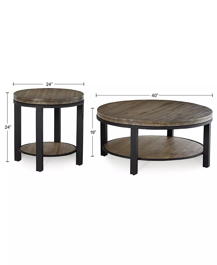 Furniture Canyon Round Coffee Table