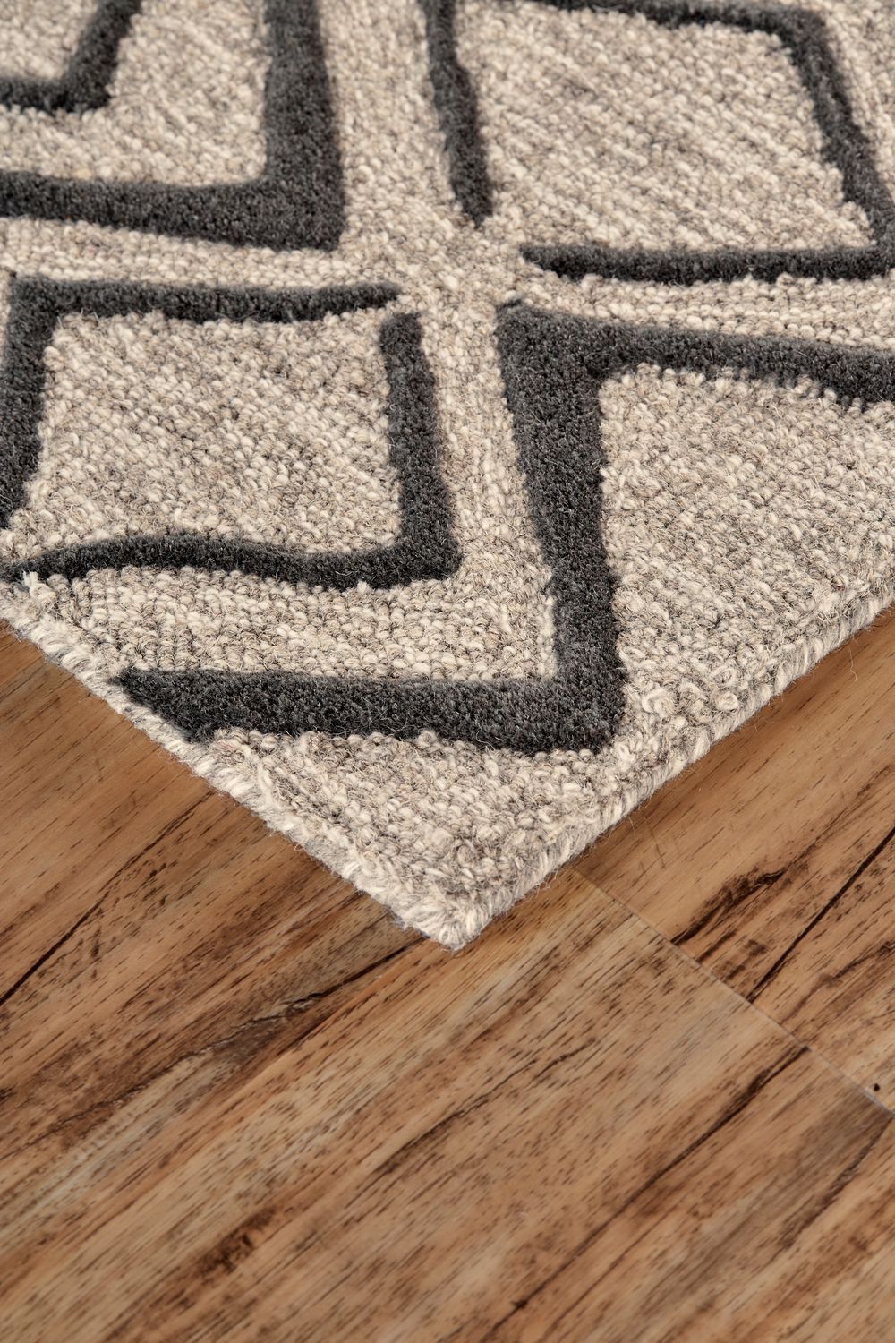 Fadden Taupe and Black Rug by BD Fine