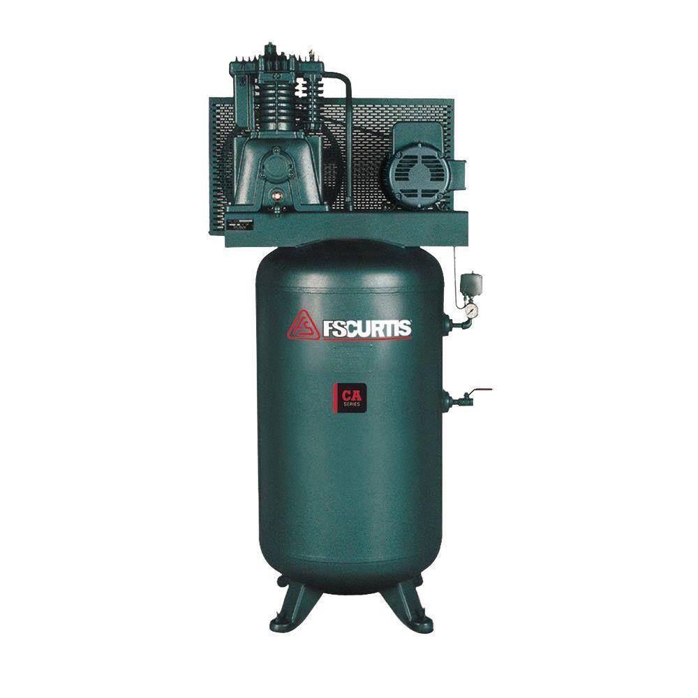 FS-Curtis 80 Gal.7.5 HP 230-Volt 3-Phase Electric Air Compressor FCA07E57V8S-A3L1XX