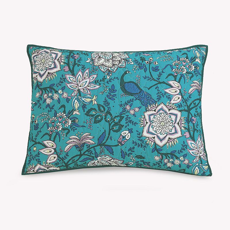 Vera Bradley Peacock Garden Quilt and Shams Set