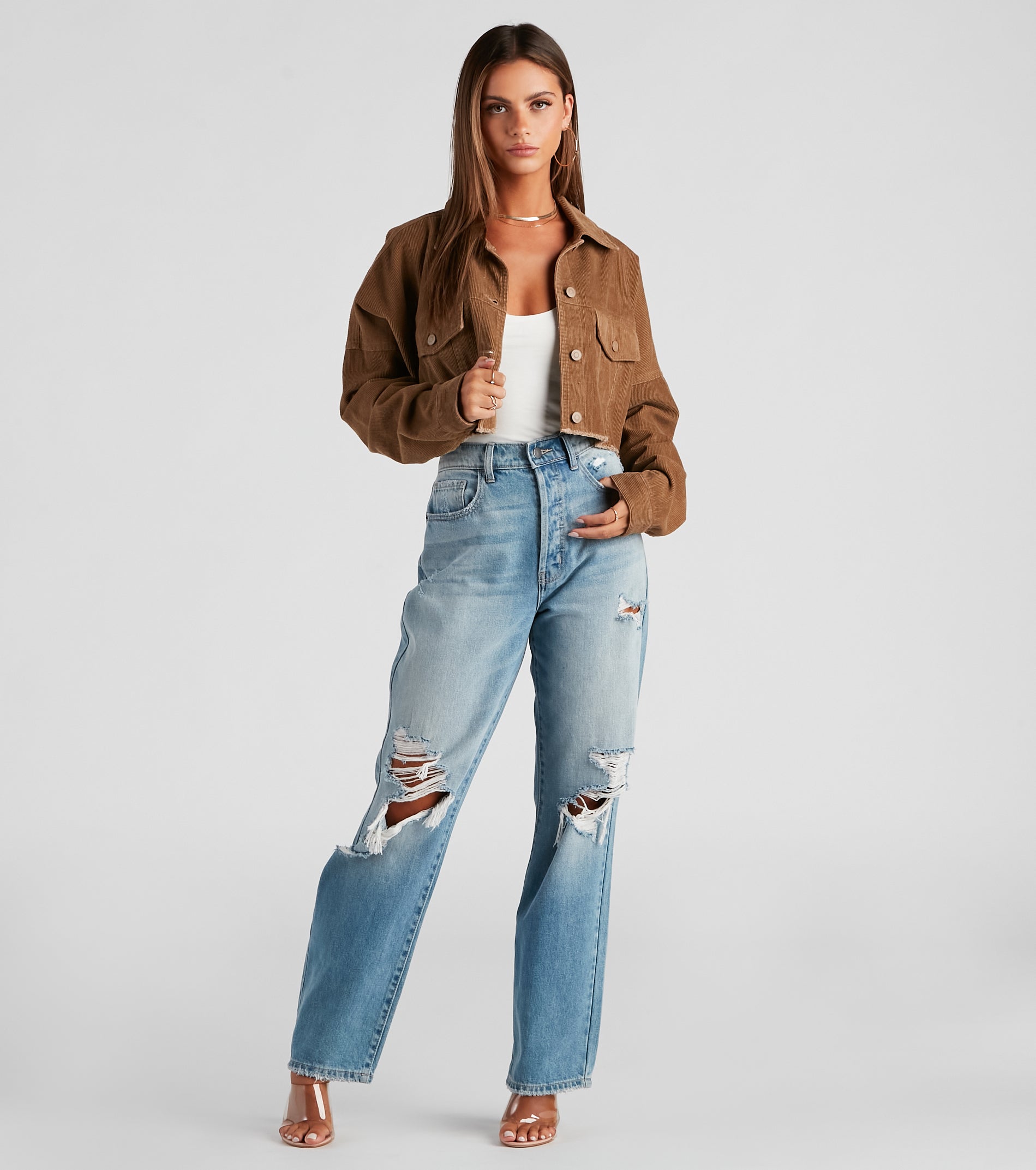 Walk The Halls Corduroy Crop Jacket