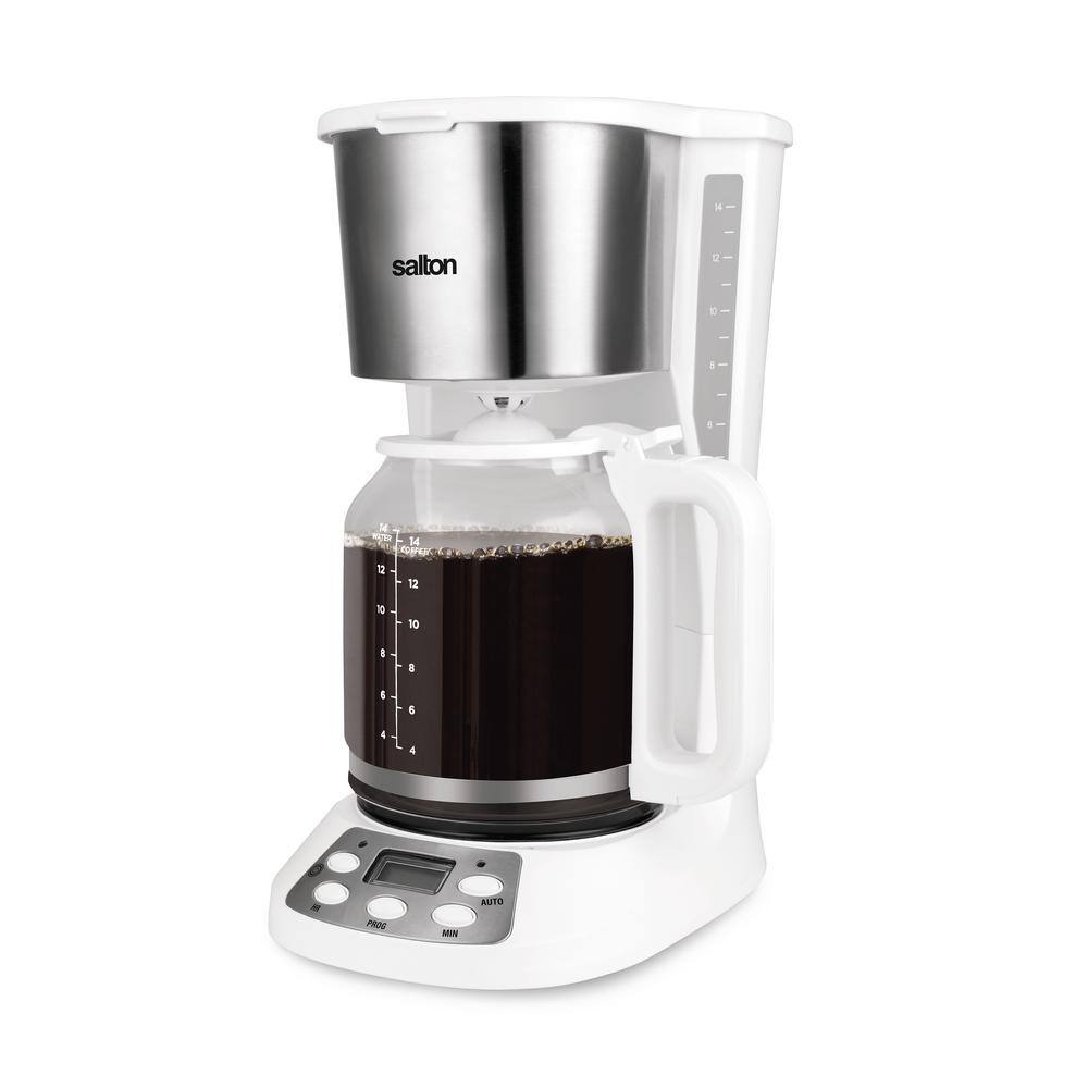 Salton Jumbo Java 14 Cup White Coffee Maker FC1667WH