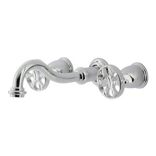 Kingston Brass Belknap 2-Handle Wall Mount Tub Faucet in Polished Chrome (Valve Included) HKS3021RX