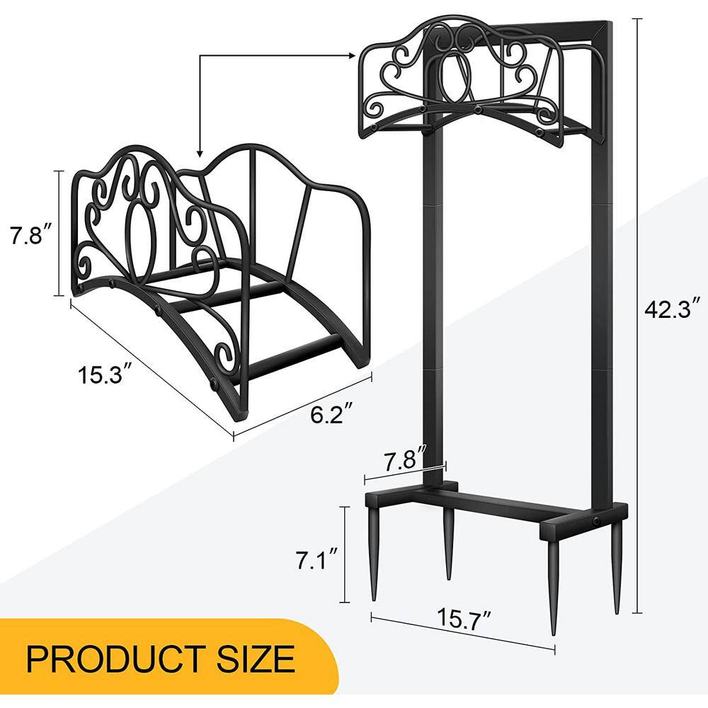 Cubilan Garden Hose Holder -Upgraded Water Hose Holder Holds 150 ft. Hose Sturdy Hose Stand and Hose Storage Rack B0BVT4VQWX