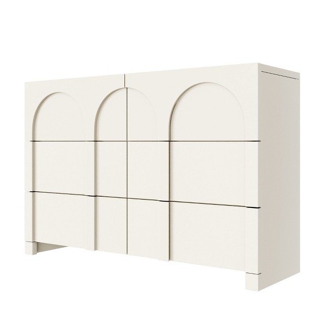 Modern Dresser With Arch Design Sideboard Cabinet With Storage Spaces modernluxe