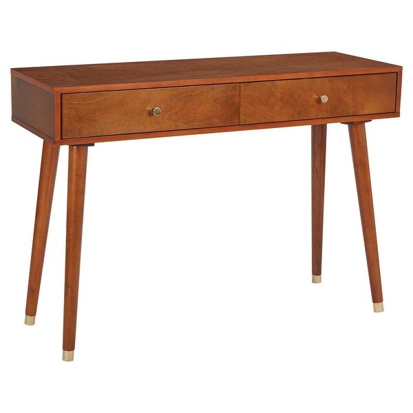 Home Furnishings Cupertino Console Table in Light Walnut K/D Legs Only.